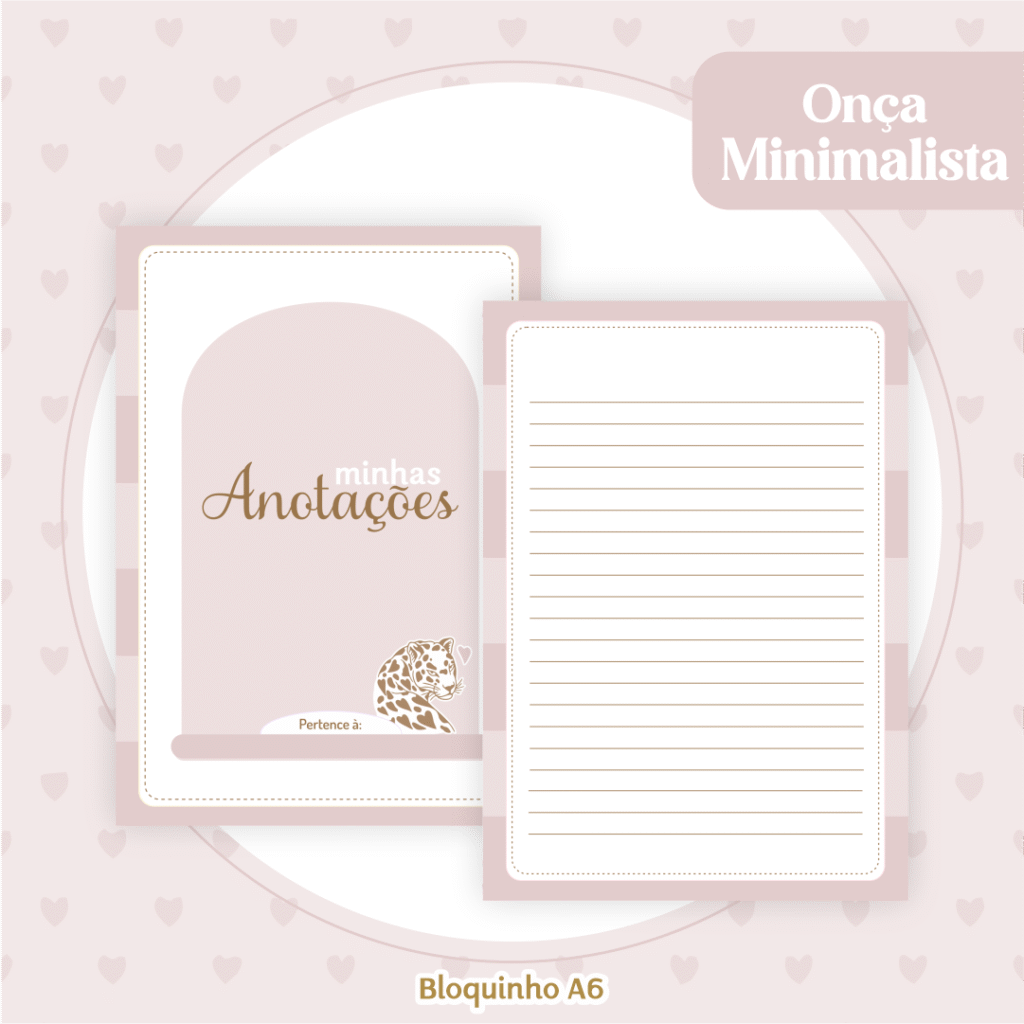 COMBO Onça Minimalista - Capas e Miolos 2025 (Pamella) - Imagem 8
