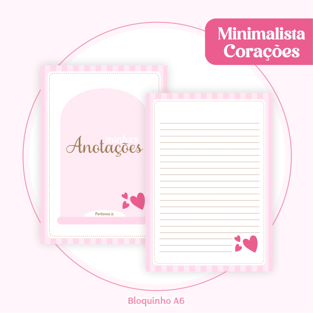 COMBO Minimalista Corações - Capas e Miolos 2025 (Pamella) - Imagem 6