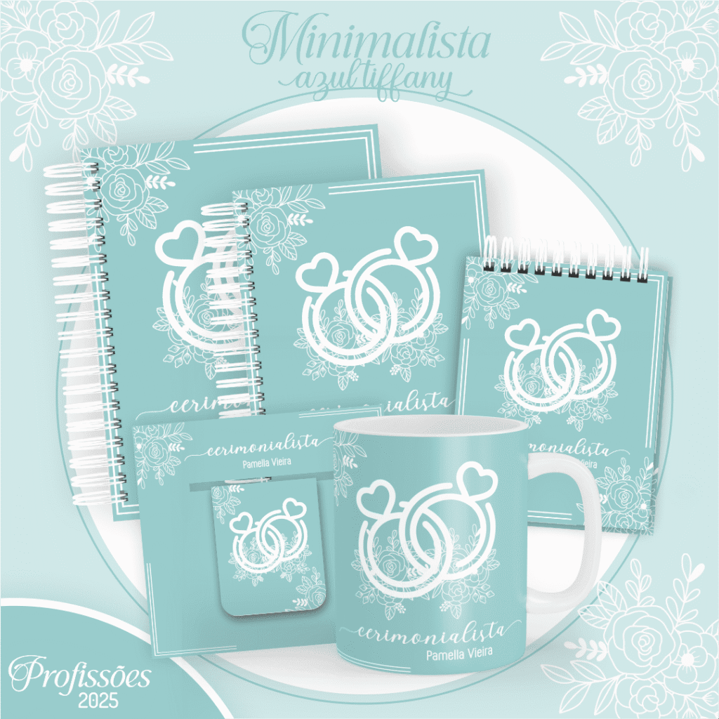 Minimalista Azul Tiffany - Profissões 2025 (Pamella Vieira) - Imagem 1