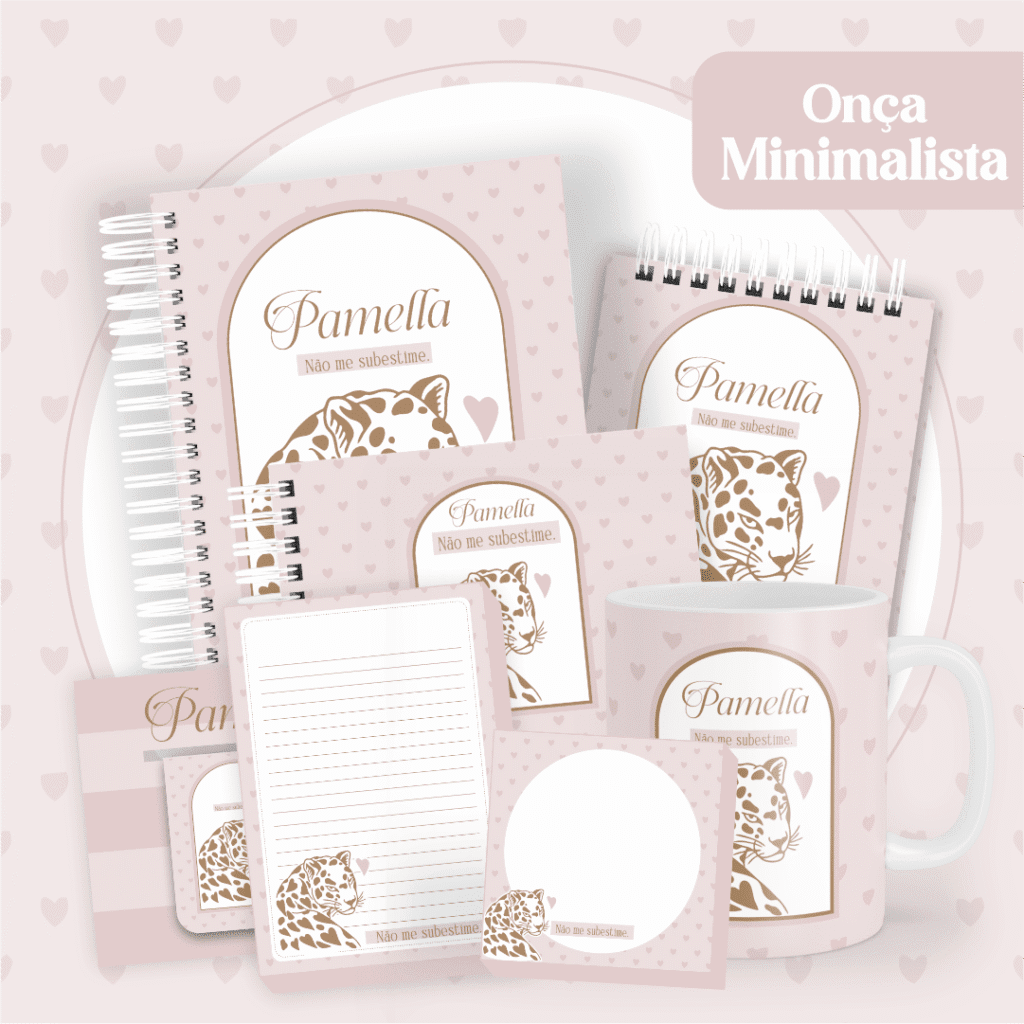 COMBO Onça Minimalista - Capas e Miolos 2025 (Pamella) - Imagem 1