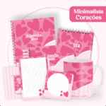 COMBO Minimalista Corações - Capas e Miolos 2025 (Pamella)