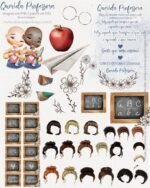 Mega Kit de ilustrações Querida Professora 4 (Carinas Paper) - Imagem 6