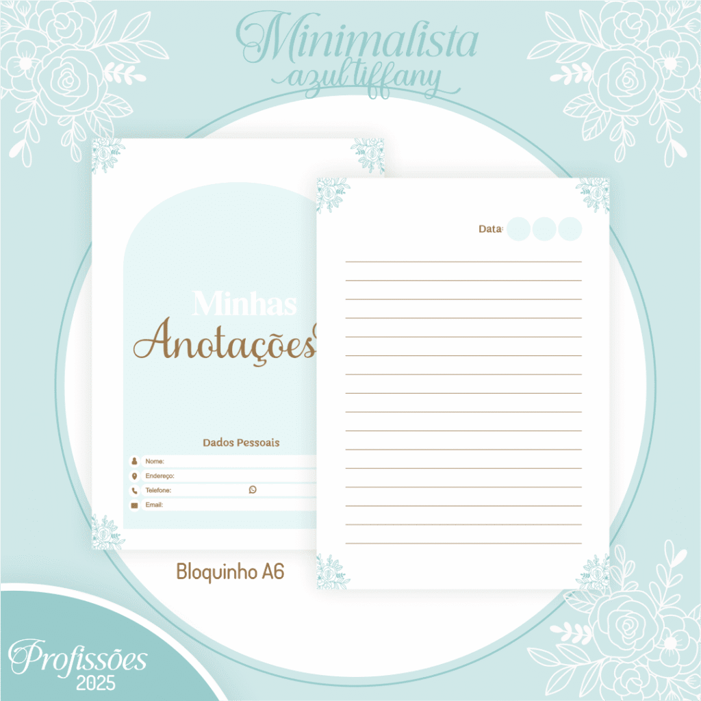 Minimalista Azul Tiffany - Profissões 2025 (Pamella Vieira) - Imagem 3