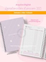 Agendamentos Manicure e Nail Designer 2025 (Branco Papel)