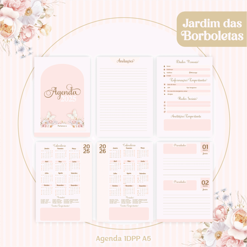 COMBO Jardim das Borboletas - Capas e Miolos 2025 (Pamella) - Imagem 5