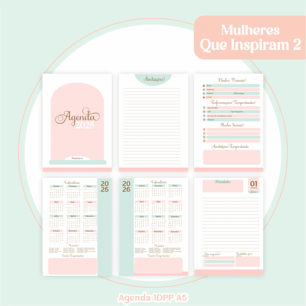 COMBO Mulheres Inspiradoras 2 - Capas e Miolos 2025 (Pamella) - Imagem 5