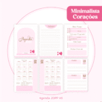 COMBO Minimalista Corações - Capas e Miolos 2025 (Pamella) - Imagem 3