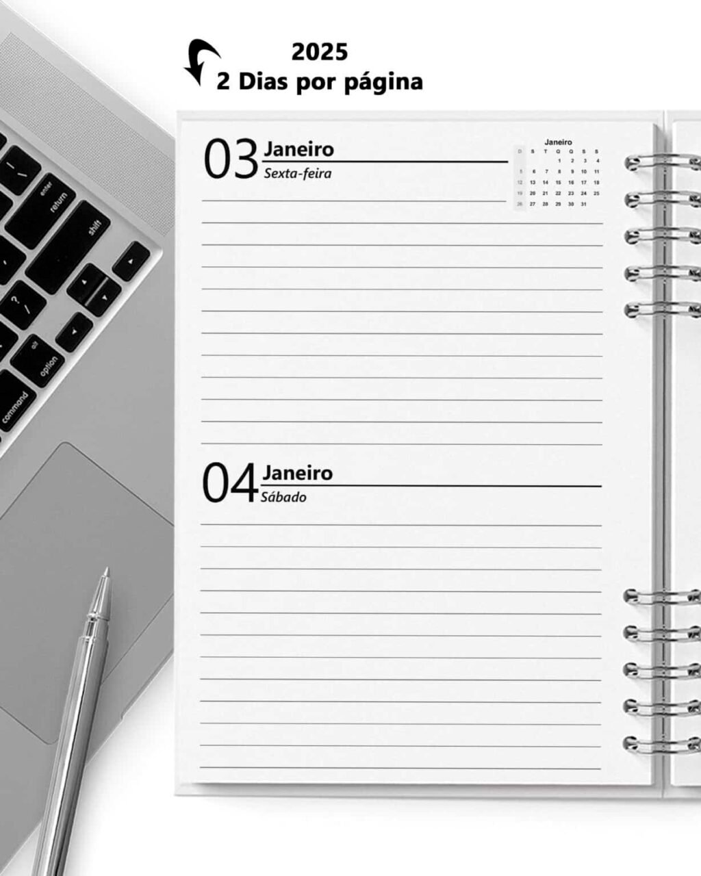 Super COMBO 10 Agendas 2025 e Permanente Masculina com 5 Modelos de Capa (Bicho Papel) - Imagem 5