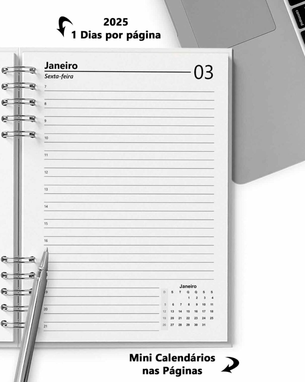 Super COMBO 10 Agendas 2025 e Permanente Masculina com 5 Modelos de Capa (Bicho Papel) - Imagem 3