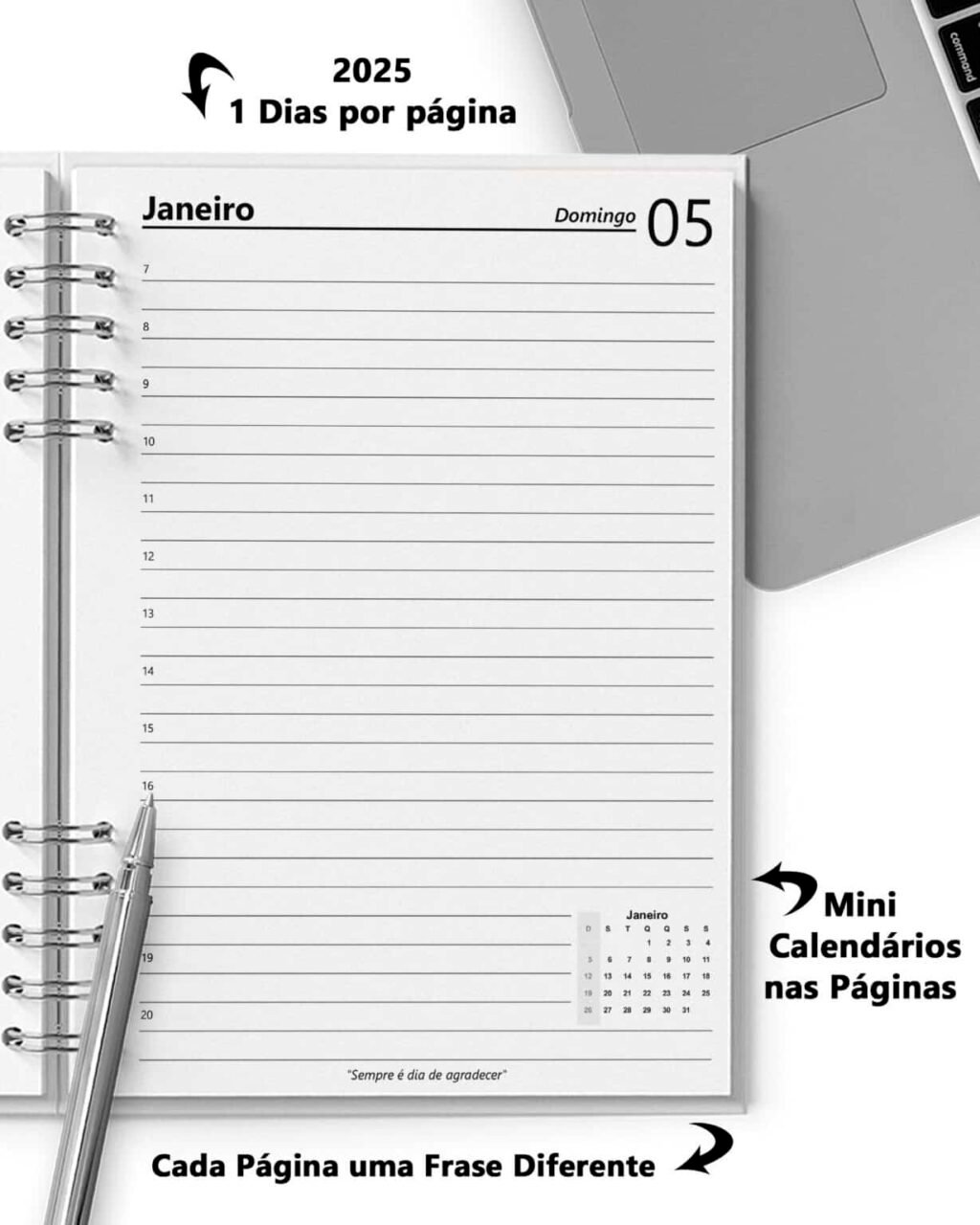 Super COMBO 10 Agendas 2025 e Permanente Masculina com 5 Modelos de Capa (Bicho Papel) - Imagem 4