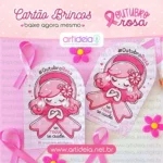 Cartão Brincos Outubro Rosa (Art Ideia)