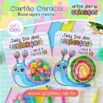 Cartão Caracol Dia das Crianças (Art Ideia)