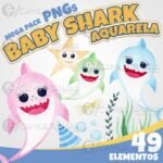 Baby Shark Aquarela - Kit Digital