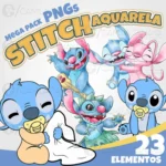 Stitch Aquarela – Kit Digital