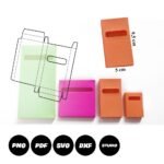 Caixa para Giz de cera 9,5x5 cm - Molde Limpo