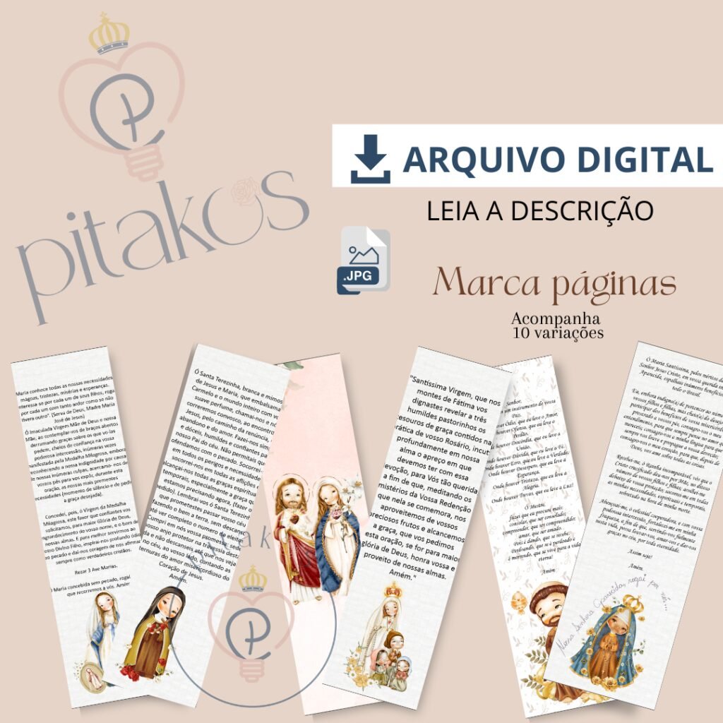 10 Marca Páginas Simples (Pitakos) - Imagem 1