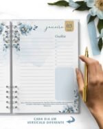 Agenda 2025 1DPP Versículos Floral Azul (Bicho Papel)