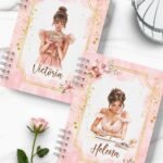 Kit 12 Capas e Miolo Pautado Coleção Glamour (Bicho Papel)