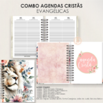 COMBO Agendas Evangélicas | Datadas e Permanentes (Moldes da Lê)