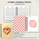 COMBO Agendas Católicas | Datadas e Permanentes (Moldes da Lê)