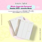 Miolo Agenda Master Semanal - Datada 2025 (Estudio G19)