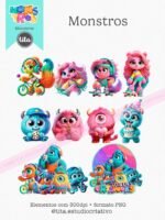 Monstros Kids - Combo Ilustrações e Papéis (Tita) - Imagem 7