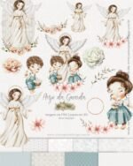 Ilustrações Anjo da Guarda com crianças | Santinhos (Carinas Paper)