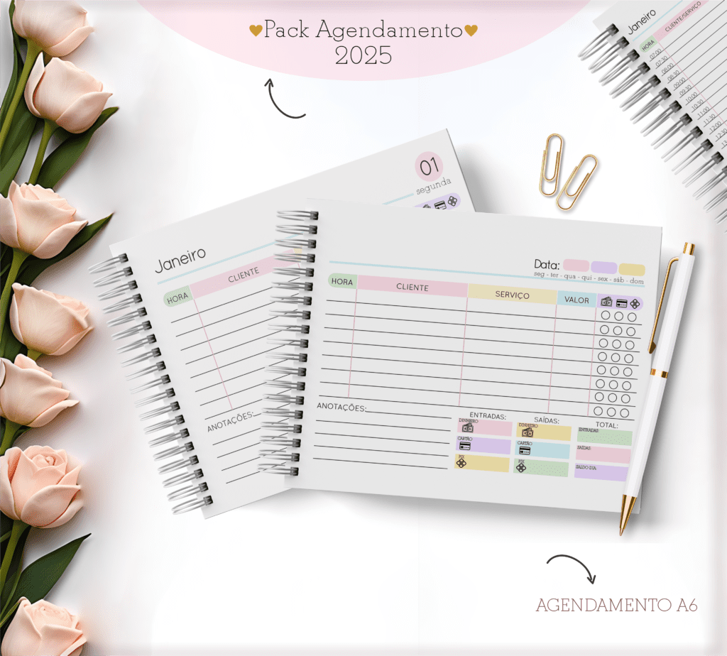 Agendamentos Feminino 2025 | Permanente (Lina Criativa) - Imagem 2