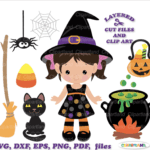 Bruxa de Halloween M1 - Topo de Bolo