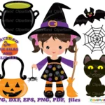 Bruxa de Halloween M2 - Topo de Bolo