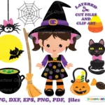 Bruxa de Halloween M3 - Topo de Bolo