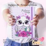Caderno A5 + Bloquinho A6 -Professora Coruja (Cute Corte)