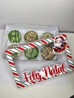 Caixa 6 Donuts Natal – Editável no CANVA