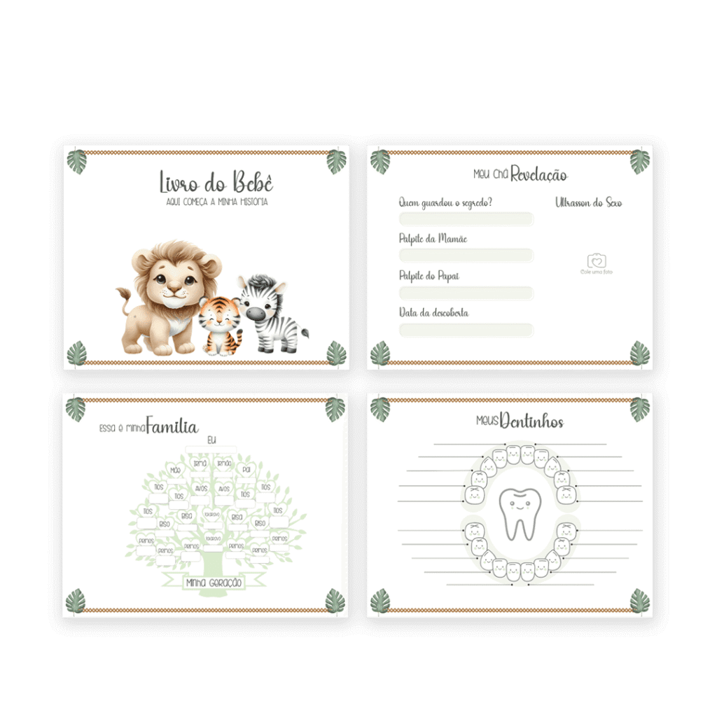 Safari Aquarela - Kit Maternidade (Arquivos da Toke) - Imagem 4