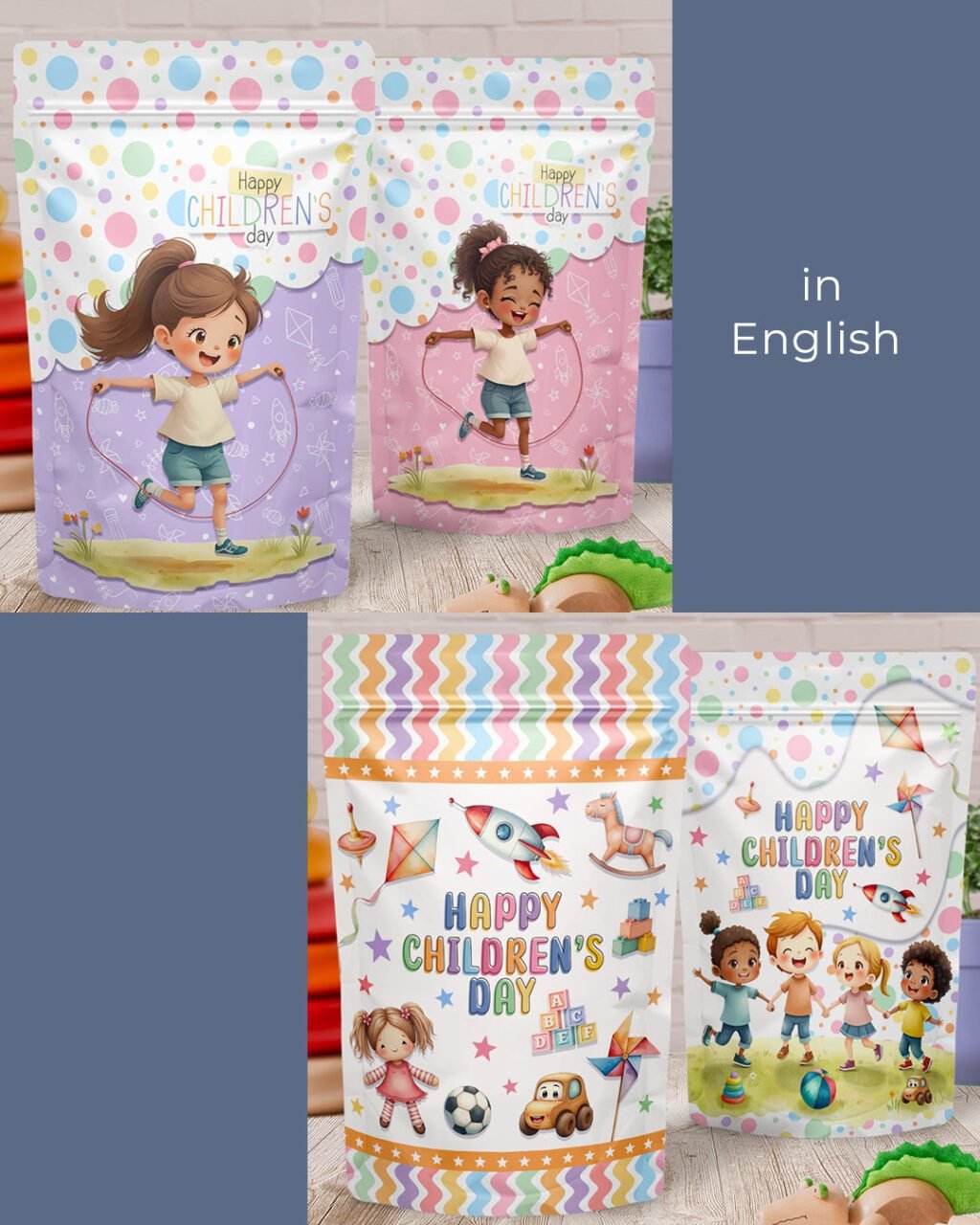 Printable - Rótulo Ziplock - Stand Up Pouch - Dia das Crianças (Ballon) - Imagem 4