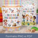 Printable - Rótulo Ziplock - Stand Up Pouch - Dia das Crianças (Ballon)