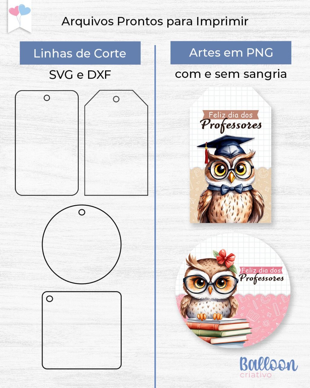 Tags e Adesivos Professores (Balloon) - Imagem 4