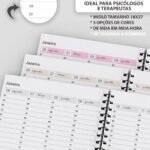 Kit Agendamento Semanal 2025 tamanho 18×27 até 22h (Bicho Papel)