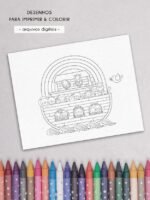 Arca de Noé | Para colorir - Kit Digital (Ni Estudio) - Imagem 3