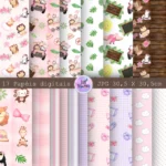 Safari Baby Meninas - Kit Digital - Imagem 2