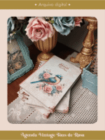 COSTURA - Agenda Vintage Tons de Rosa 2025 e sem data (Perfeito Miolo) - Imagem 4