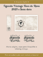 COSTURA - Agenda Vintage Tons de Rosa 2025 e sem data (Perfeito Miolo) - Imagem 10