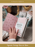 COSTURA - Agenda Vintage Tons de Rosa 2025 e sem data (Perfeito Miolo) - Imagem 5