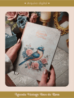 COSTURA - Agenda Vintage Tons de Rosa 2025 e sem data (Perfeito Miolo) - Imagem 6