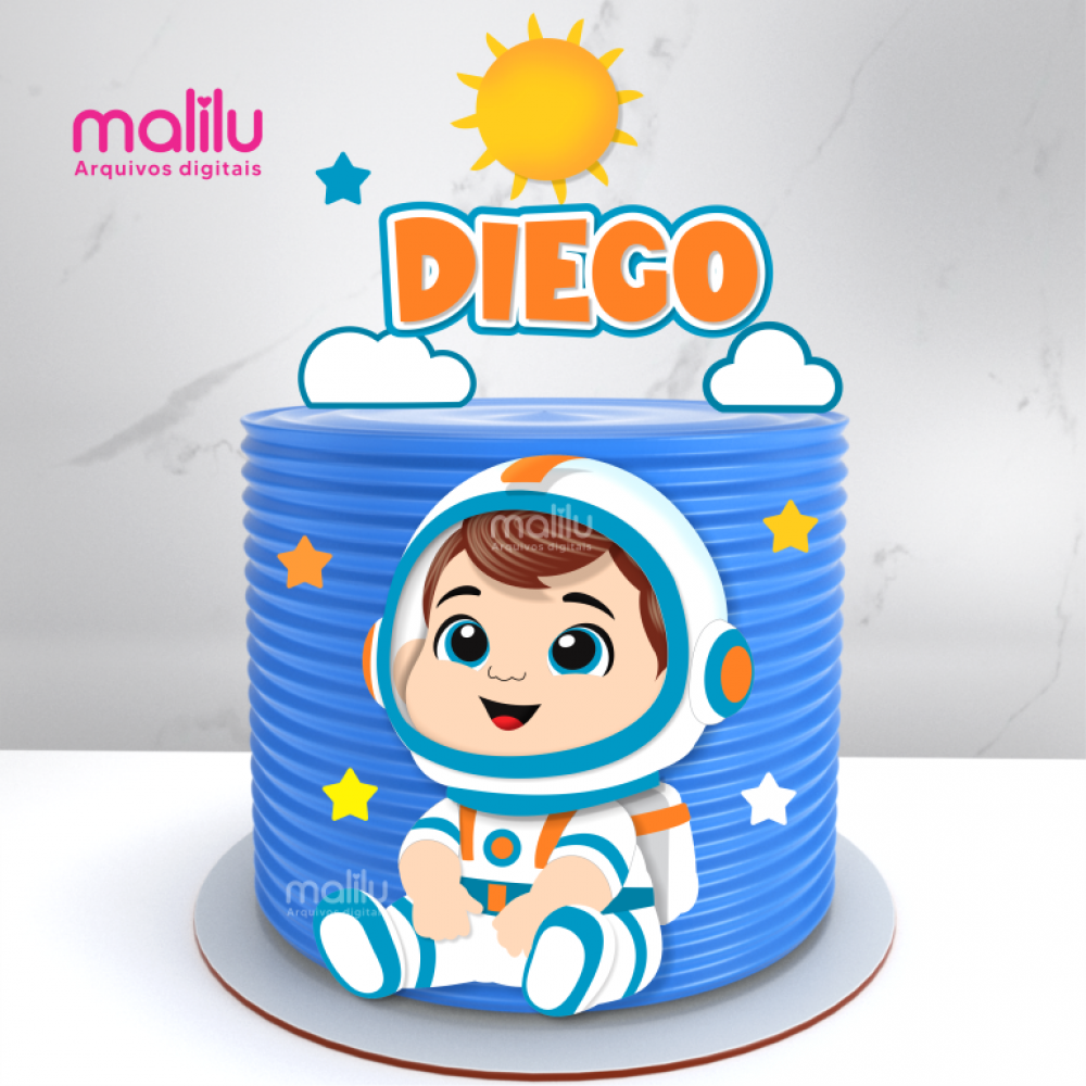 Astronauta Baby - Topo de Bolo - Imagem 1