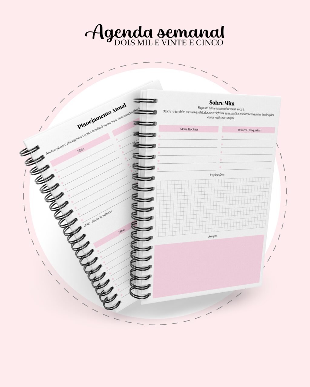 Agenda Semanal BIG 18x24 - Datada 2025 (Dream Arts) - Imagem 7