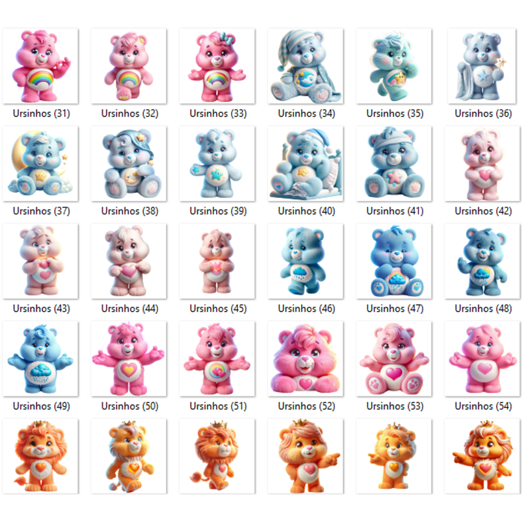 Ursinhos Carinhosos 3D - Kit Digital - Imagem 4