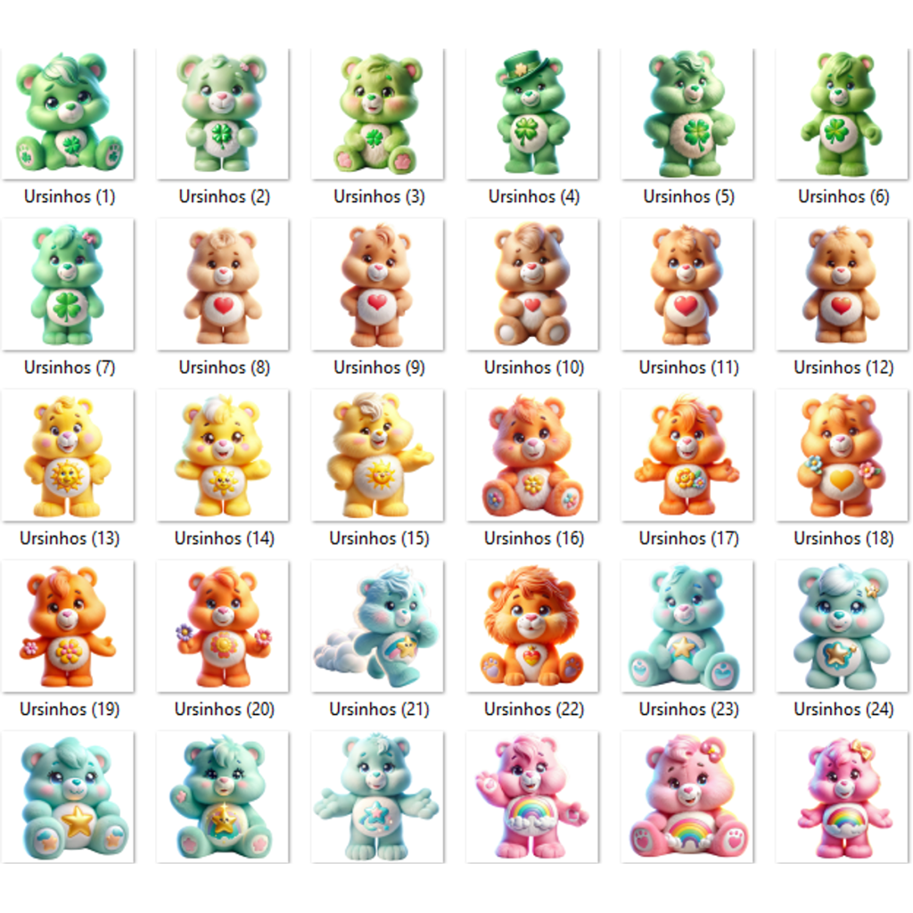 Ursinhos Carinhosos 3D - Kit Digital - Imagem 5