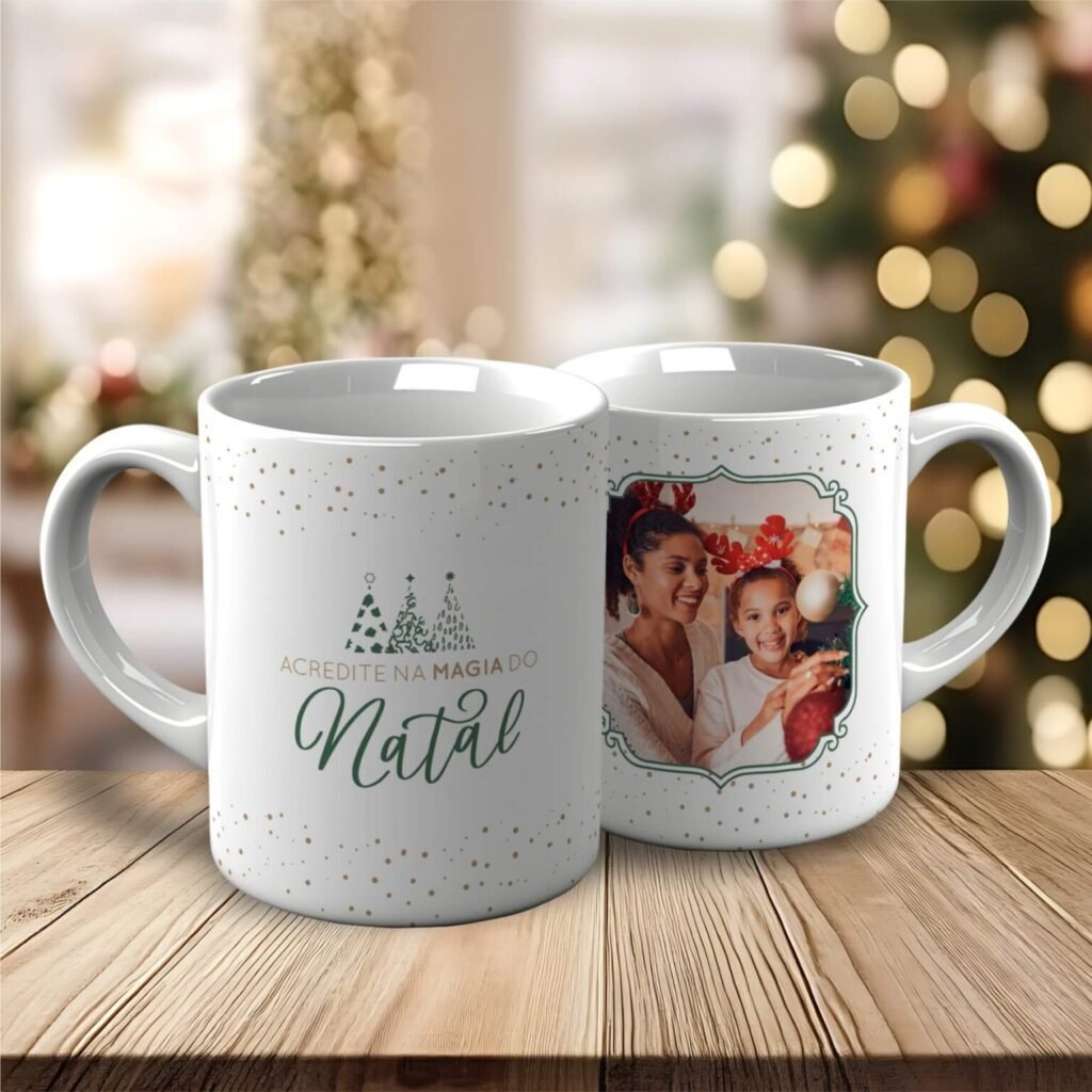Pacote de 20 Artes Canecas Natal 2024 COM FOTO (Vintage) - Imagem 6