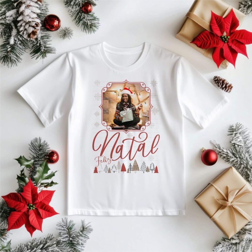 Pacote de 20 Artes Camisetas Natal 2024 COM FOTO (Vintage) - Imagem 6